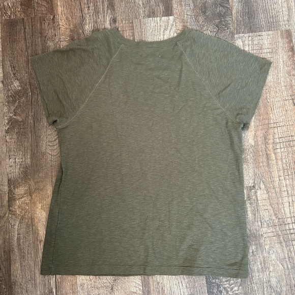 Madewell Westville Raglan Tee In Capers Olive Green XL - Picture 2 of 4